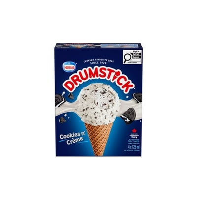 Nestlé Drumstick Cookies 'n Crème, Vanilla & Chocolate Cookie Crunch 500 ml, $1.20/100ml