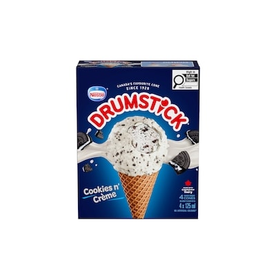 Nestlé Drumstick Cookies 'n Crème, Vanilla & Chocolate Cookie Crunch 500 ml, $1.10/100ml