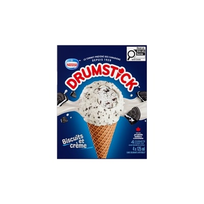Nestlé Drumstick Biscuits et crème, van. et croust. au choc. 500 ml, 0,99 $/100ml