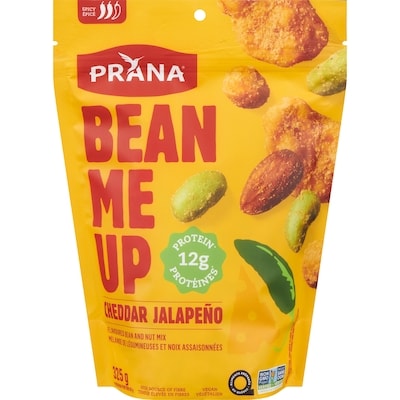 Prana Bean me up mélange de légumineuses et noix assaisonnées cheddar jalapeño épicé croquant 325 g, 2,31 $/100g