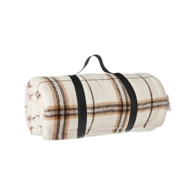 Life at Home Jeté en sherpa – motif écossais couleur chameau 1 ea, 29,00 $/1ch