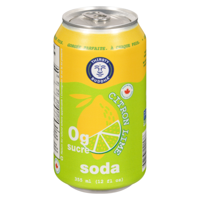 Thirsty Buddha Soda citron lime 355 ml, 0,79 $/100ml
