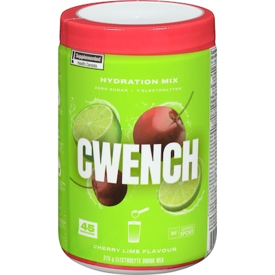 CWENCH Hydration Mix Electrolyte Drink Mix Cherry Lime Flavour 315 g, $12.70/100g