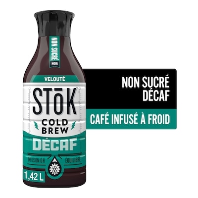 SToK Café Décaféiné infusé à froid, Noir, Non sucre 1.42 l, 0,53 $/100ml