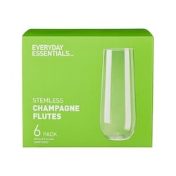 Everyday Essentials Stemless Champagne Flutes 6 Pack 6 ea, $1.00/1ea