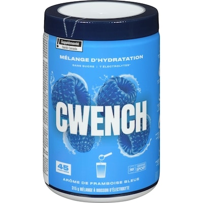CWENCH Mélange d'hydratation mélange à boisson d'électrolyte arôme de framboise bleue 315 g, 21,58 $/100g