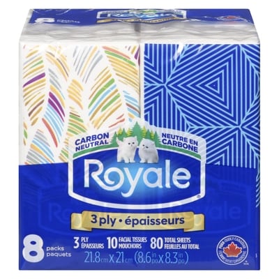 Royale Facial Tissues 3 Ply 10 ea, $5.89/1ea