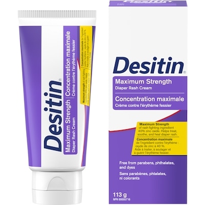 Desitin Crème contre l’érythème fessier Force maximale 113 g, 11,50 $/100g