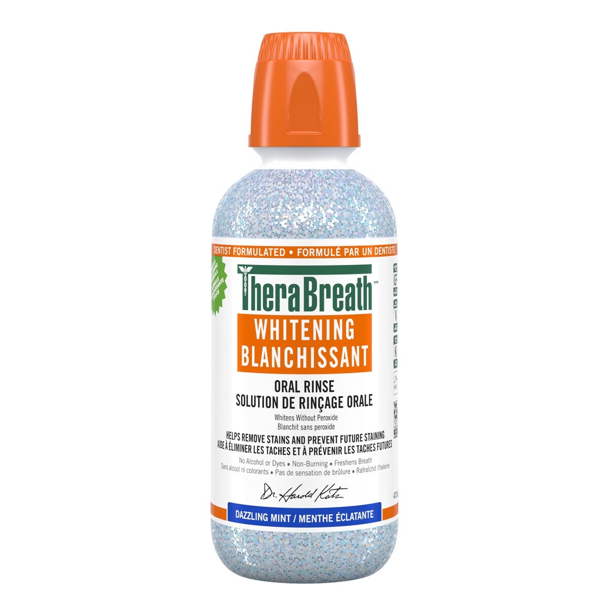 TheraBreath Blanchissant Solution de Rincage Orale - Menthe Éclatante 473 ml, 3,17 $/100ml