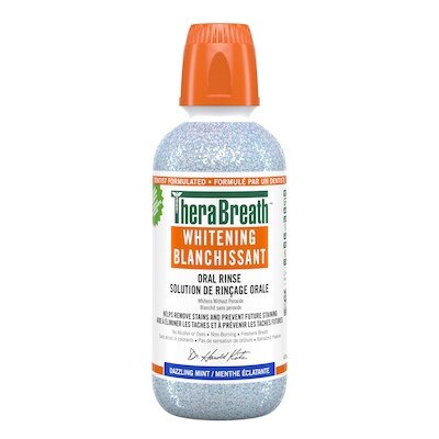 TheraBreath Blanchissant Solution de Rincage Orale - Menthe Éclatante 473 ml, 3,17 $/100ml