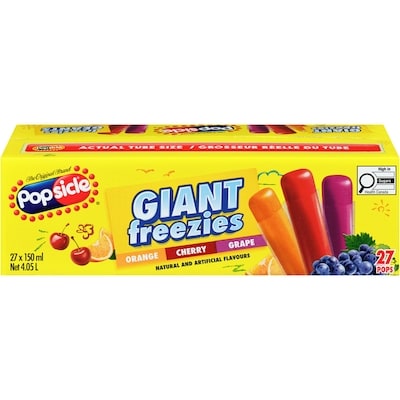 Popsicle Freezies géants 27x150.0 ml, 0,32 $/100ml