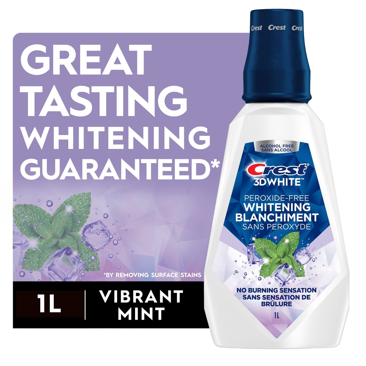 Crest 3D White Whitening Mouthwash 1000 ml, $1.35/100ml