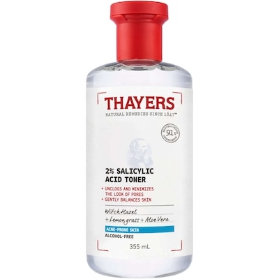 Thayers 2% SA Toner, Pour les peaux acnéique, Sans alcool 355 ml, 5,77 $/100ml