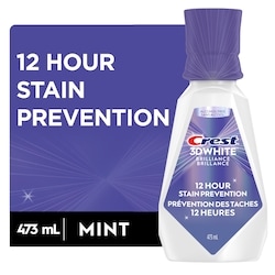 3D White Brilliance Stain Prevention Mouthwash / Rinse- 12-Hour Stain Prevention, Alcohol Free