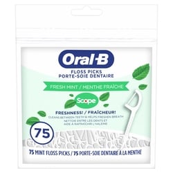 Oral-B Porte-soie dentaire menthe fraîche 75 ea, 0,06 $/1ch