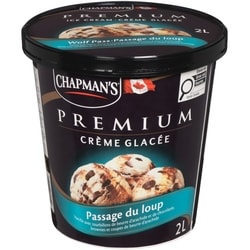 Chapman’s Premium crème glacé passage du loup 2000 ml, 0,25 $/100ml