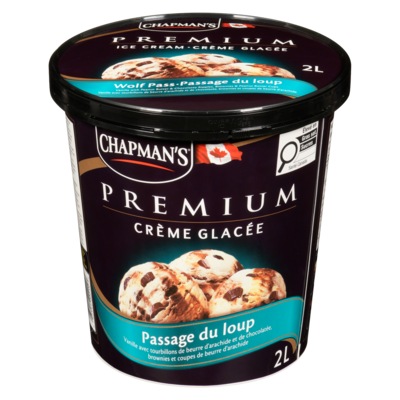 Chapman’s Premium crème glacé passage du loup 2000 ml, 0,28 $/100ml