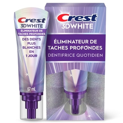 Crest Dentifrice 3DWhite Éliminateur de taches profondes Ultrablanc – 67 ml, 20,88 $/100ml