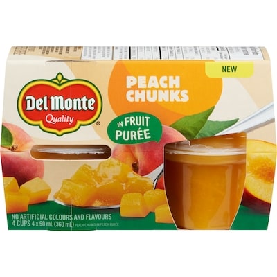 Del Monte Peach Chunks In Peach Purée 90 ml, $5.88/100ml