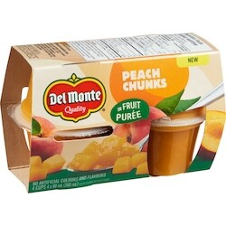 Del Monte Peach Chunks In Peach Purée - 90 ml | No Frills Online