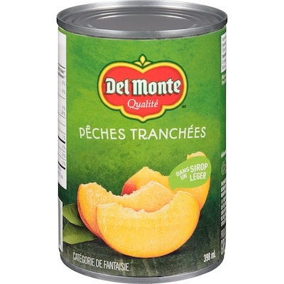 Del Monte Pêches tranchées dans un sirop léger 398 ml, 0,88 $/100ml