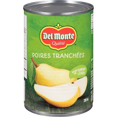 Del Monte Poires tranchées dans un sirop léger 398 ml, 0,88 $/100ml