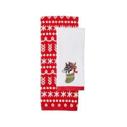 Life at Home Glam Hand and Fingertip Towel 2 Pack - Holiday Cheer