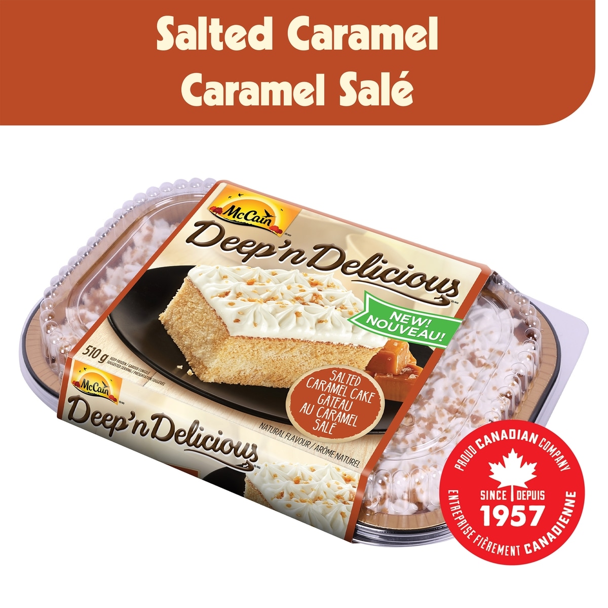 McCain Deep'n Delicious® Salted Caramel Cake 510 g, $1.57/100g