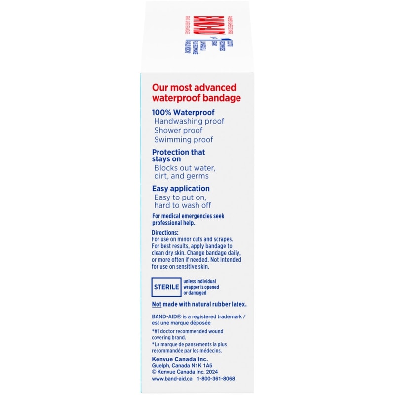 Waterproof Clear Adhesive Bandages, assorted sizes