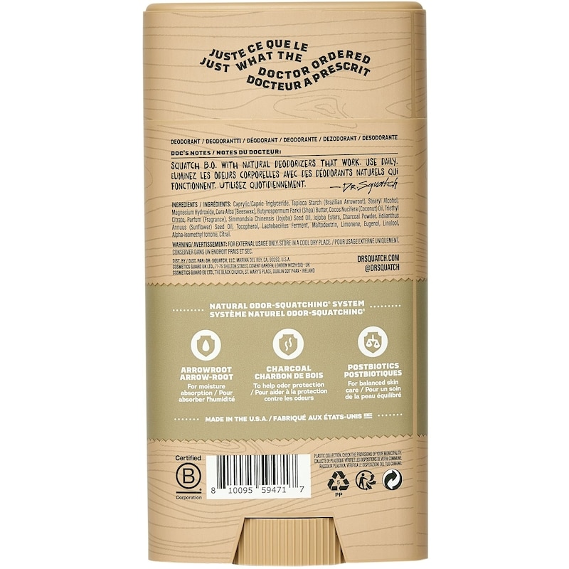 Men's Natural Deodorant, Birchwood Breeze