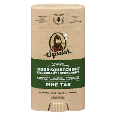 DR.Squatch Déodorant pine tar 75 g, 23,99 $/100g