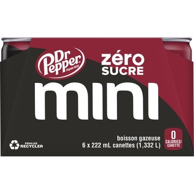 Dr Pepper Zéro Sucre 6x222.0 ml, 0,40 $/100ml