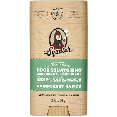 DR.Squatch Déodorant naturel pour hommes, Rainforest Rapids 75 g, 23,99 $/100g