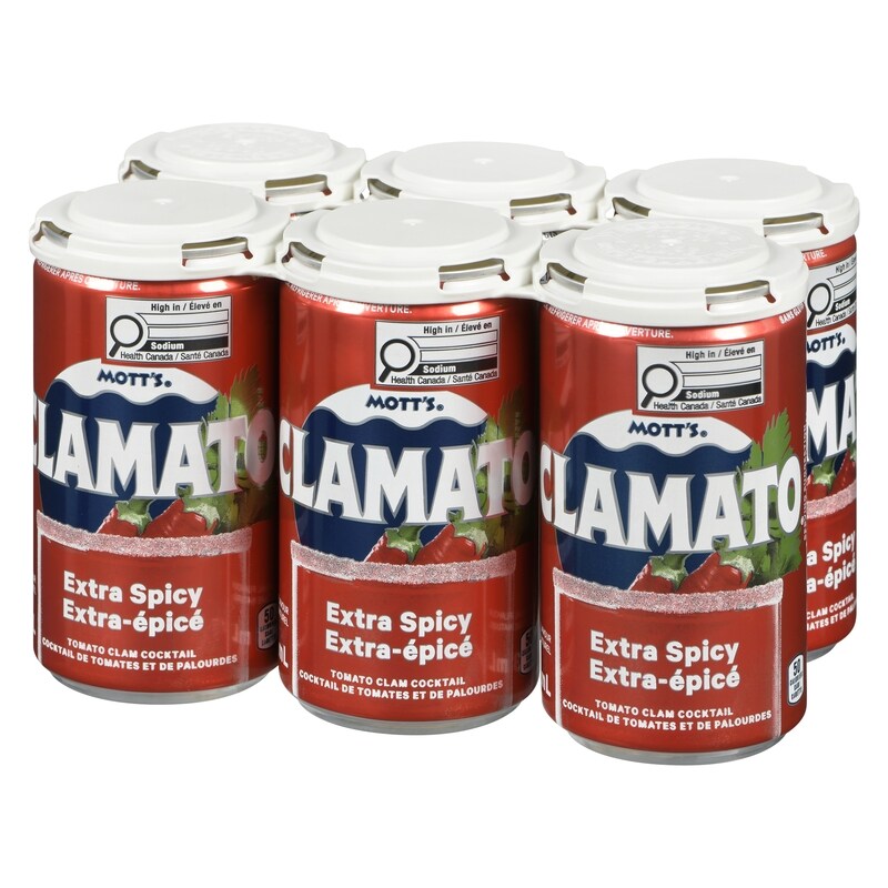 Clamato Tomato Clam Cocktail Extra Spicy