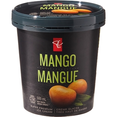 PC Black Label Super Premium Mango Ice Cream 500 ml, $0.90/100ml