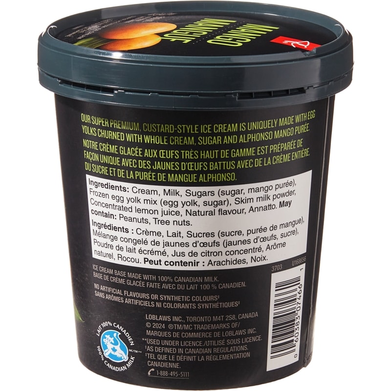 Super Premium Mango Ice Cream