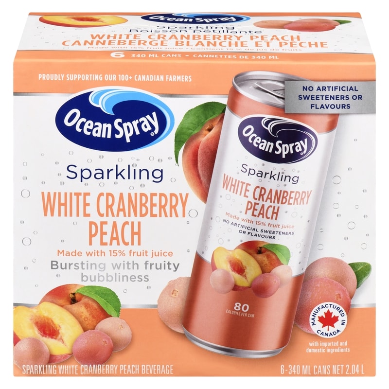 Sparkling White Cranberry Peach Beverage