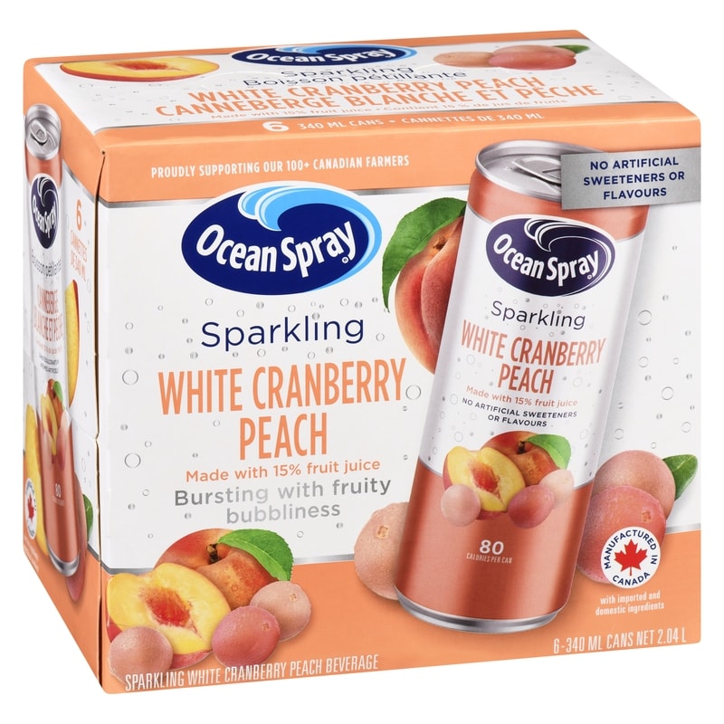 Sparkling White Cranberry Peach Beverage