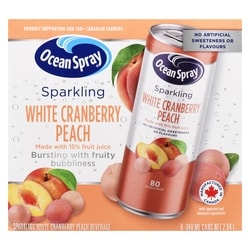Sparkling White Cranberry Peach Beverage