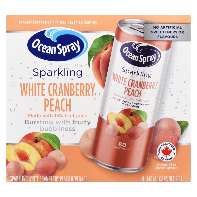 Sparkling White Cranberry Peach Beverage