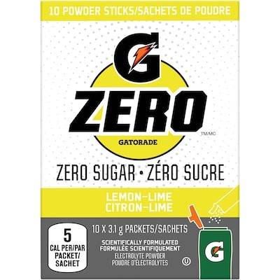 Gatorade Zéro Sucre Citron-Lime Sachets de Poudre 29 g, 29,28 $/100g