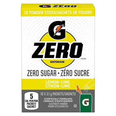 Gatorade Zéro Sucre Citron-Lime Sachets de Poudre 29 g, 27,59 $/100g
