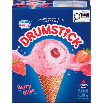 Nestlé Berry Bliss Cone, Strawberry Frozen Dessert 4x125.0 ml, $1.30/100ml