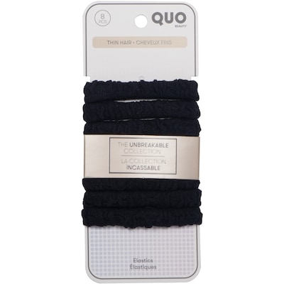 Quo Beauty Unbreakable Elastic 8-pack Thin Black 8 ea, $1.31/1ea