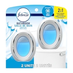 Febreze Bathroom Air Freshener, Odor-Fighting, Linen & Sky Scent, 2 Count 15 ml, $63.27/100ml