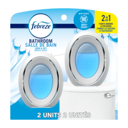 Bathroom Air Freshener, Odor-Fighting, Linen & Sky, 2ct