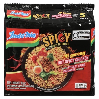 Indomie Nouilles instantanées mi goreng saveur poulet épicé piquante imitation 415 g, 0,84 $/100g