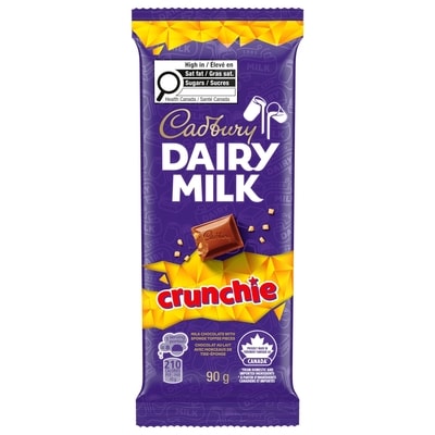 Cadbury DAIRY MILK Crunchie Milk Chocolate Bar 90 g, $3.88/100g
