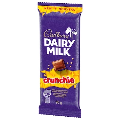 Cadbury DAIRY MILK Crunchie Milk Chocolate Bar - 90 g | Fortinos