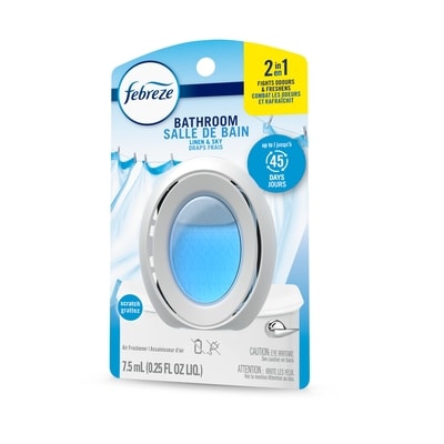 Febreze Bathroom Air Freshener, Odor-Fighting, Linen & Sky, 1ct 7.5 ml, $6.24/10ml